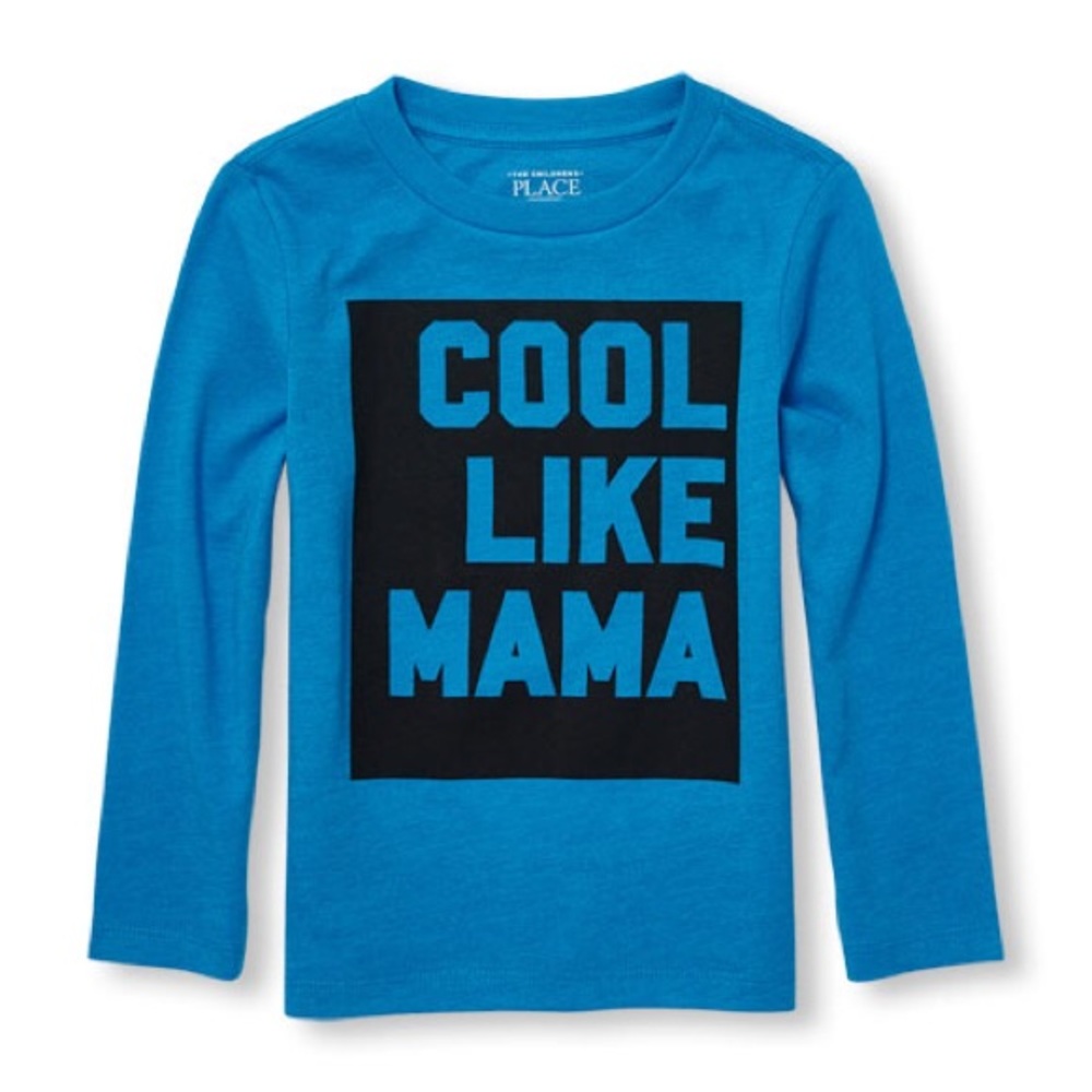 NWT Cool Like Mama vivid blue long sleeve tee